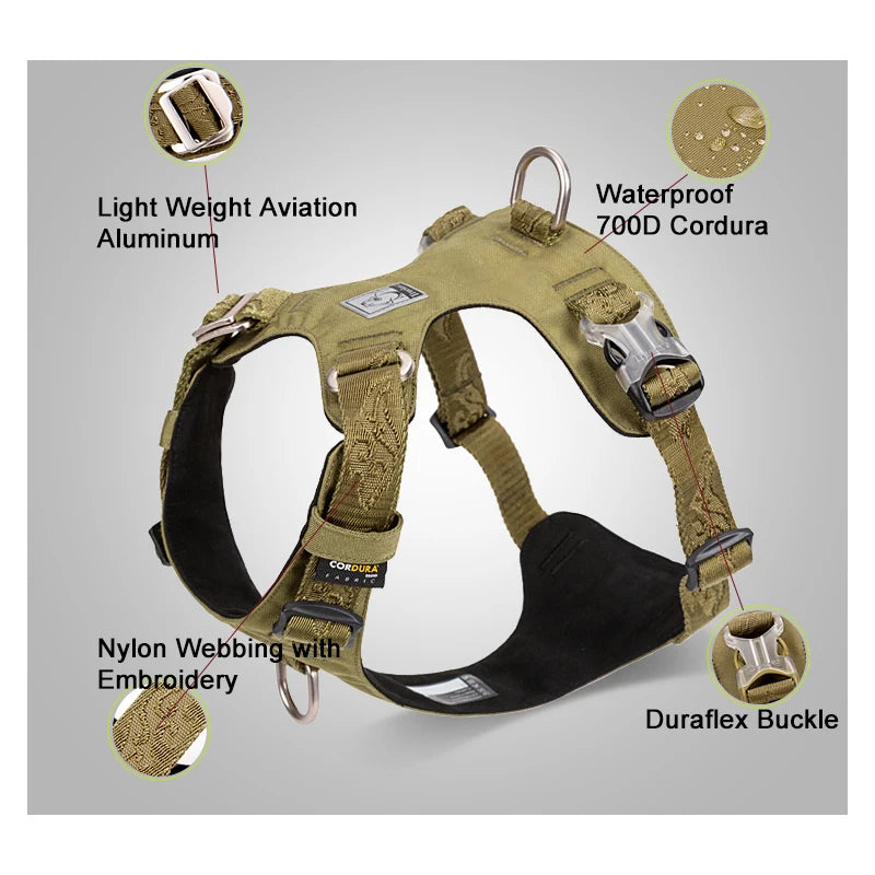 TRUELOVE™ LIGHTWEIGHT TACTICAL DOG HARNESS